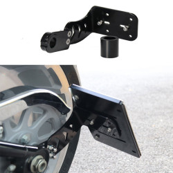 PartzBiz HD HLHX036-1 - Gloss Black License Plate Relocation Bracket Kit for Harley Softail 2008-2025 Models - 2018+ Harley Softail PartzBiz HD HLHX036-1 - Gloss Black License Plate Relocation Bracket Kit for Harley Softail 2008-2025 Models - 2018+ Harley Softail