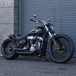 PartzBiz HD PART-7 - 260 Single-sided swingarm conversion For 2020 Fat boy - Gloss Black Metal Chin Lower Fairing PartzBiz HD PART-7 - 260 Single-sided swingarm conversion For 2020 Fat boy - Gloss Black Metal Chin Lower Fairing