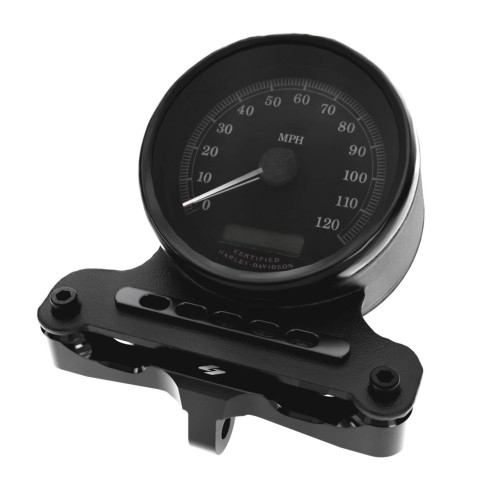 PartzBiz HD: UN-IN-80-B-Adjustable HD Gauge Mount (Dyna, FXR, Sportster) (Black)
