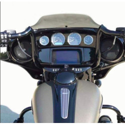 PartzBiz HD BISONBAGGER14SB - KST Kustoms Denim Satin Black 14” Bison Bagger Handlebars Bars Harley Touring
