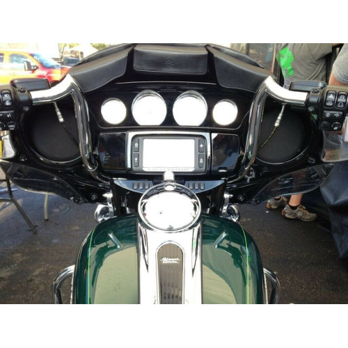 PartzBiz HD: 3469962-KST Kustoms Polished 12‚” แฮนด์ Mayhem Bagger แฮนด์บาร์ Harley Touring Batwing