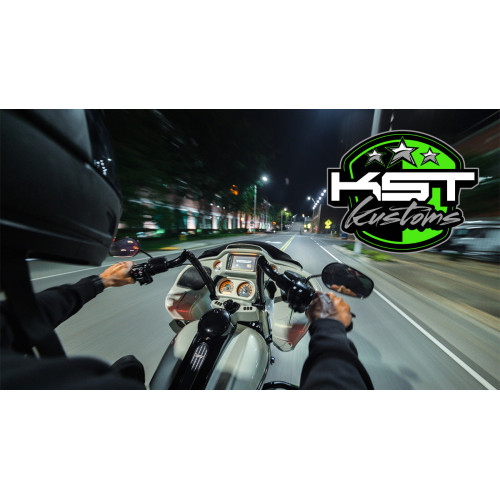 PartzBiz HD: 3470878-KST Kustoms Gloss Black 12” Punisher Handlebars Bars Harley Touring Batwing FLH PartzBiz HD: 3470878-KST Kustoms Gloss Black 12” Punisher Handlebars Bars Harley Touring Batwing FLH
