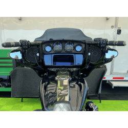 PartzBiz HD PUNISHER14GB - KST Kustoms Gloss Black 14” Punisher Handlebars Bars Harley Touring Batwing FLH