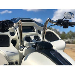 PartzBiz HD SPEARHEAD12STP - KST Kustoms Polished 12” Spearhead Handlebars Bars Harley Softail 1.25” 1.5”