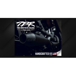 PartzBiz HD 005-4550499D - Two Brothers Racing Chrome Harley 17-20 Touring Slip-On Mufflers Exhaust Pipes