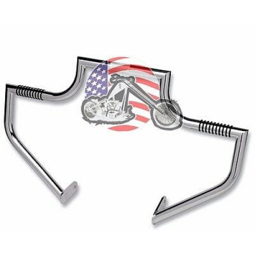 PartzBiz HD: 3445680-Chrome Linbar Lindby Highway Bar Engine Guard Pegs 2015-2016 Harley Road Glide