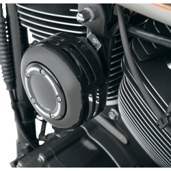 PartzBiz HD 03-591 - Alren Ness Black Round Horn Cover 1991+ Harley Touring Softail Touring Dyna