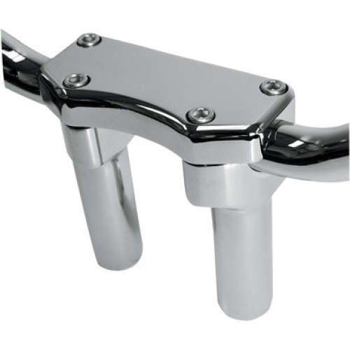 PartzBiz HD: 3472849-Drag Chrome 4‚” ไรเซอร์ตรง 1”” ชุดแคลมป์บนแฮนด์ Harley Softail Dyna XL