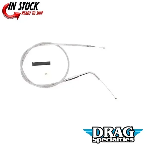 PartzBiz HD: 3473881-Braided Stainless Idle Cable 39 1/2” 90 Degree 4 3/4” Harley 96-17 Big Twin Cam PartzBiz HD: 3473881-Braided Stainless Idle Cable 39 1/2” 90 Degree 4 3/4” Harley 96-17 Big Twin Cam
