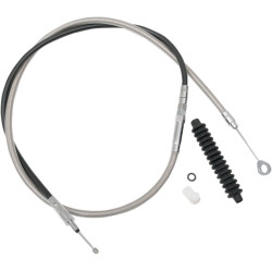 PartzBiz HD 0652-1445 - High-Efficiency 52 3/4” Braided Stainless Clutch Cable 38619-86 Harley Sportster