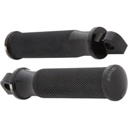 PartzBiz HD 07-921 - Arlen Ness Smoothie Fusion Footpeg Passenger Black Male Mount Rubber Fixed Style
