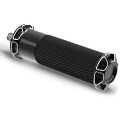 PartzBiz HD 07-931 - Arlen Ness Fusion Shift Brake Peg Beveled Footpeg Footrest Black Rubber Street