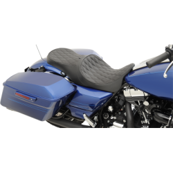 PartzBiz HD 0801-1169 - Forward Positioning Low Profile Touring Seat Black Leather Diamond Stitch Harley PartzBiz HD 0801-1169 - Forward Positioning Low Profile Touring Seat Black Leather Diamond Stitch Harley