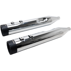 PartzBiz HD 10-1057 - Firebrand Chrome 4.5” Monarch Slip-On Muffler Exhaust Pipes 96-16 Harley Touring PartzBiz HD 10-1057 - Firebrand Chrome 4.5” Monarch Slip-On Muffler Exhaust Pipes 96-16 Harley Touring