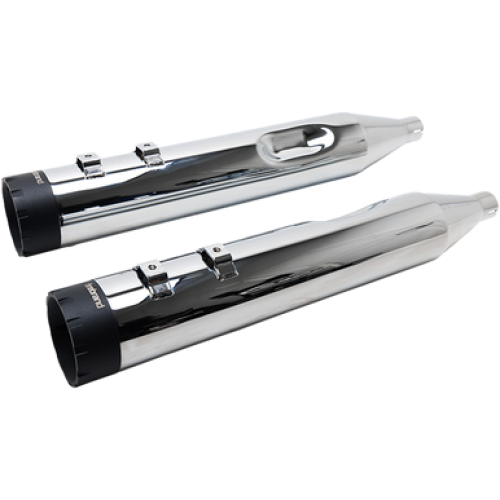 PartzBiz HD: 3482766-Firebrand Chrome 4.5” Monarch Slip-On Muffler Exhaust Pipes 96-16 Harley Touring PartzBiz HD: 3482766-Firebrand Chrome 4.5” Monarch Slip-On Muffler Exhaust Pipes 96-16 Harley Touring