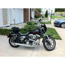 PartzBiz HD 1016 - Chrome Thunderheader 2 into 1 Exhaust System Pipe 87-94 Harley FXR Mid Controls
