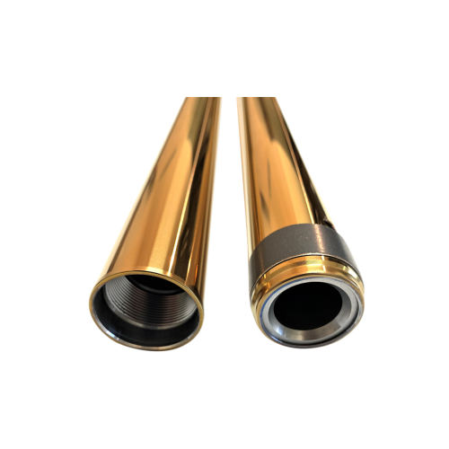 PartzBiz HD: 3467717-Gold Tin 39mm Front Fork Tubes Pair Set 24.25 Stock Harley Sportster Dyna FXR