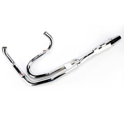 PartzBiz HD 1067 - Chrome Thunderheader 2 into 1 Exhaust Pipe Header System 12-17 Harley Softail