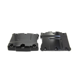 PartzBiz HD 11-1071 - Gloss Powder Black Upper Top Rocker Box ชุดกล่อง Harley Big Twin Cam 1999-2017