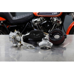 PartzBiz HD 110-0148 - S&S Super G Carb Stealth Air Cleaner Kit Black Teardrop Harley Big Twin 84-99