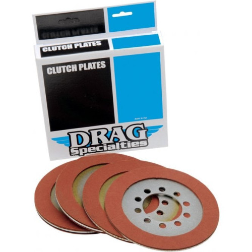 PartzBiz HD: 3467985-ชุดแผ่นแรงเสียดทานออร์แกนิก Drag Specialties 4 Harley Big Twin 37930-41