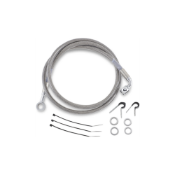 PartzBiz HD 1204-2750 - 44-7/8‚” ชุดสายเบรคหน้าสแตนเลสแบบถัก 1987-96 Harley Softail