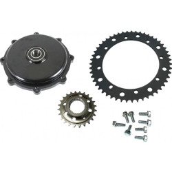 PartzBiz HD 1210-2665 - Drag Specialties Black Conversion Sprocket Kit Offset Harley Custom Chopper