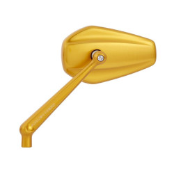 PartzBiz HD 13-151 - Arlen Ness Gold Mini Stocker Left Side View Mirror Handlebar Screw-In Harley