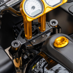 PartzBiz HD 130-007 - Arlen Ness Method +2” Drop Triple Tree Kit Set Black Aluminum Harley FLTR 15+