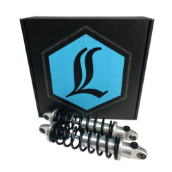 PartzBiz HD 1310-1776 - Legend Revo-A Adjustable Silver 12” Performance Coil Shocks HD Harley Dyna 91-17