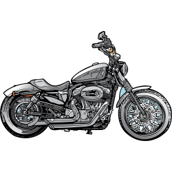 PartzBiz HD 1310-1897 - Legend Revo-Arc Piggyback Coil Suspension 14” Heavy Duty Shocks Harley 04-20 XL
