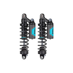 PartzBiz HD 1310-1917 - Legend Revo-Arc Piggyback Suspension 14 Heavy Duty Gold Shocks Harley 91-17 Dyna