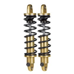 PartzBiz HD 13101781 - Legend Revo-A Adjustable Gold 12” Suspension Heavy Duty Shocks Harley Dyna 91-17