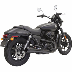 PartzBiz HD 1527RB - New Bassani 4” Black Exhaust Slip-On Megaphone Muffler Harley Street XG 500 750