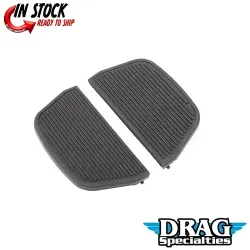 PartzBiz HD 1621-0464 - Black Rubber Passenger Floorboard Replacement Inserts Harley Touring Softail 06+