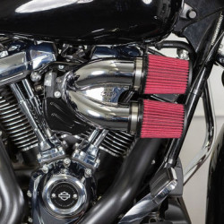 PartzBiz HD 170-0636A - S&S Chrome Tuned Induction Air Filter Cleaner Kit 2008-17 Harley Touring Softail PartzBiz HD 170-0636A - S&S Chrome Tuned Induction Air Filter Cleaner Kit 2008-17 Harley Touring Softail