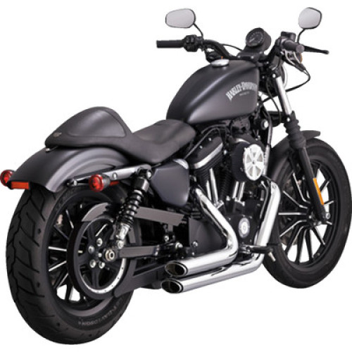 PartzBiz HD: 3488247-Vance & Hines Shortshots 2-into-2 Exhaust System Pipe Chrome Harley XL 2014+