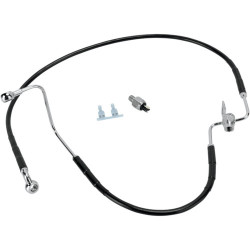 PartzBiz HD 1741-2945 - 43 5/8‚” ชุดสายหลังไวนิลเบรคสีดำความยาวมาตรฐาน Harley Softail 08-10