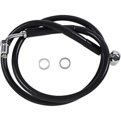 PartzBiz HD 1741-5811 - +10‚” 31 1/2‚” สายเบรกบนไวนิลสีดำแบบขยายความยาว Harley Softail 18+ ABS