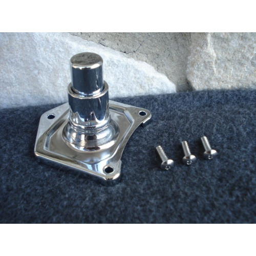 PartzBiz HD: 3451578-Mid USA Chrome Solenoid Cover Push Button Starter Harley Big Twin 1991-2017