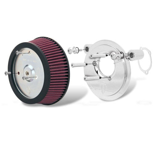 PartzBiz HD: 3442738-Arlen Ness Chrome Stage 1 Big Sucker Air Filter Kit Harley 14-17 Softail Touring PartzBiz HD: 3442738-Arlen Ness Chrome Stage 1 Big Sucker Air Filter Kit Harley 14-17 Softail Touring