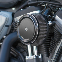 PartzBiz HD 18-779 - Arlen Ness Stage 1 Air Cleaner Intake Outer Cover Black Beveled Accent Harley
