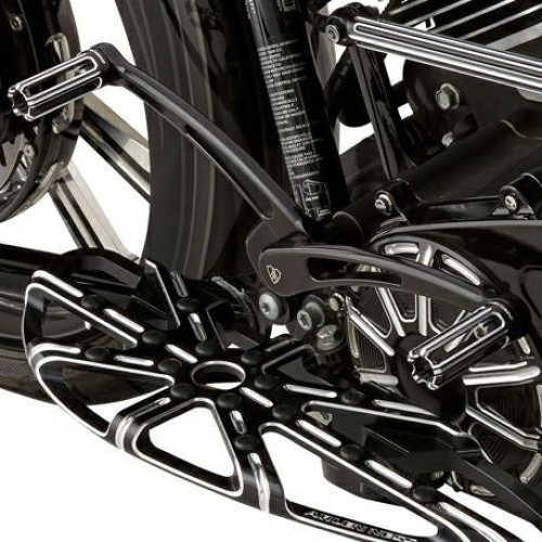 PartzBiz HD: 3486109-Arlen Ness Radius Heel Toe Shifter Lever Black +1” Harley Touring Softail 97+