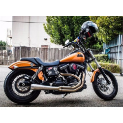 PartzBiz HD 1D1SS - Bassani Road Rage 3 Exhaust 2 into 1 Pipe Harley Dyna 1991-2017 Stainless Steel