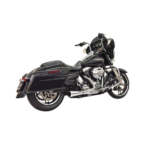 PartzBiz HD: 3469667-Bassani Chrome Road Rage 2 into 1 Short Exhaust Pipe System 95-16 Harley Touring