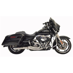 PartzBiz HD 1F68C - Chrome Bassani 2 into 1 Road Rage Hot Rod Turnout Exhaust System Harley Touring
