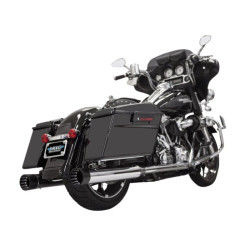 PartzBiz HD 1F7DNT5 - Bassani 4‚” DNT ท่อท่อไอเสีย Chrome Black Bagger แบบตรง Harley Touring