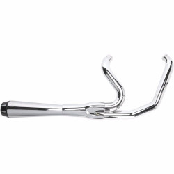PartzBiz HD 1FXRF - Chrome Bassani 2 into 1 Road Rage Exhaust Pipe FXR Floorboards or Mid Controls