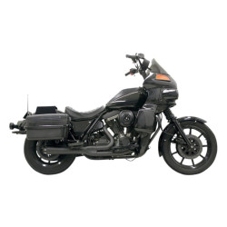 PartzBiz HD 1FXRFB - Black Bassani 2 into 1 Road Rage Exhaust Pipe FXR Floorboards or Mid Controls