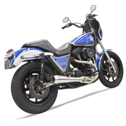 PartzBiz HD 1FXRSS - Bassani Stainless Steel 2 into 1 Road Rage III SS 3 Full Exhaust System Pipe FXR